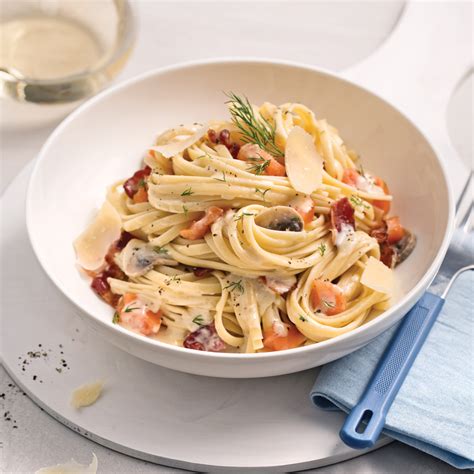 Linguines Carbonara Au Saumon Fum Je Cuisine