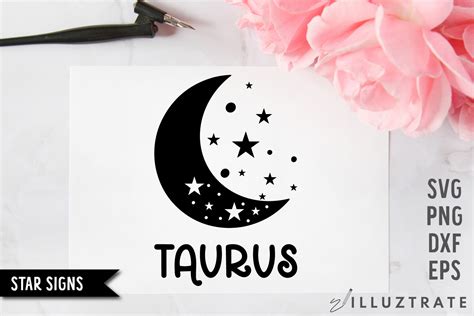 Taurus Svg Cut File Star Sign Cutting Graphic By Illuztrate