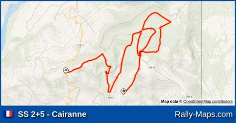 SS 2 5 Cairanne Stage Map Rallye Terre De Vaucluse 2007 CFR Terre