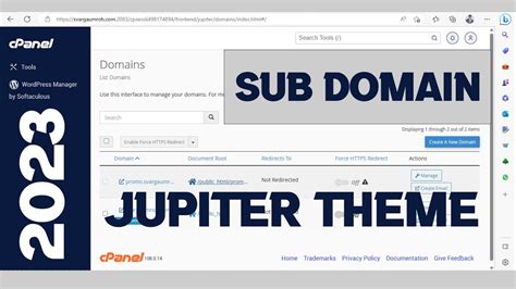 Membuat Subdomain Pada Cpanel Jupiter Theme Terbaru Youtube