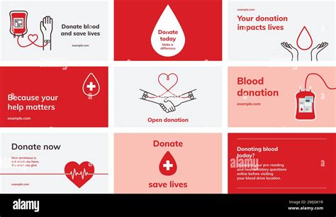 Blood Donation Campaign Template Vector Blog Banner In Minimal Style