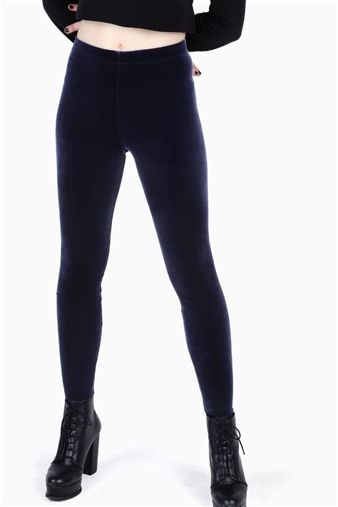 Velvet Deep Blue Leggings Limited Blue Leggings Black Milk