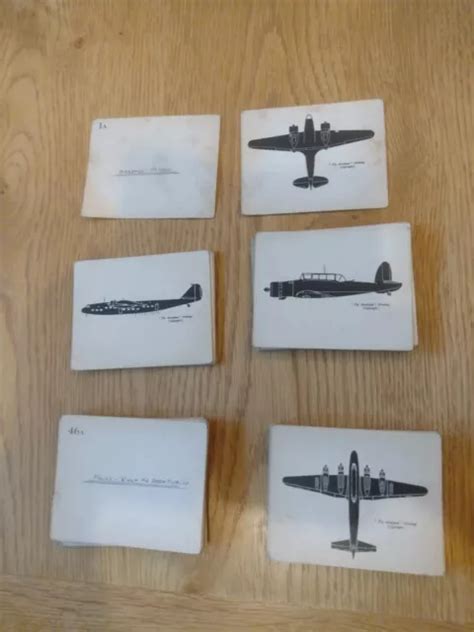 Ww2 Aircraft Identification Cards Third Class 1941 Set Of 89 Cards £25