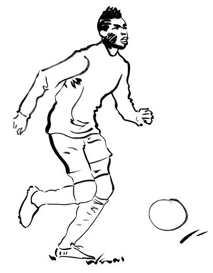 Coloriage Equipe De France De Football Paul Pogba 1