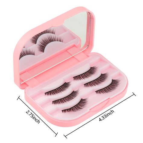 Makeup Mirror Travel Empty Layer False Eyelashes Storage Box Storage