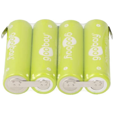 Goobay 4x AA Mignon 2100 mAh cosse à souder Z pile nickel