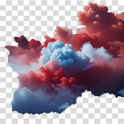 Premium Psd Realistic And Colorful Clouds On Transparent Backgrounds