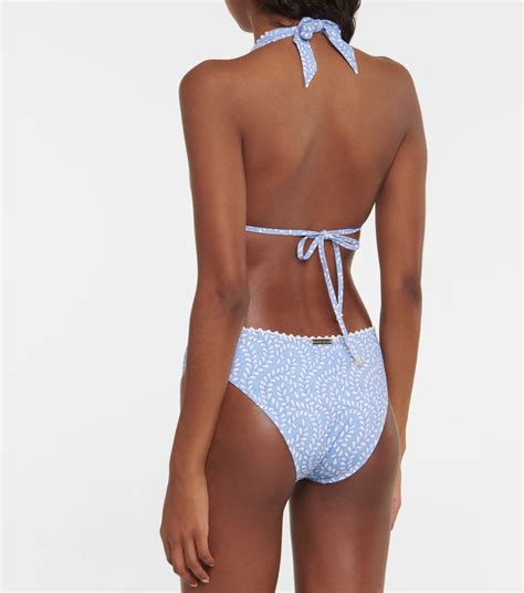 St Kitts Halterneck Bikini Top In Blue Heidi Klein Mytheresa