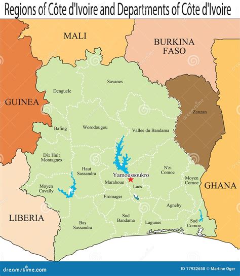 Ivory Coast Map Of Africa