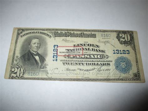 Passaic Jersey Nj National Currency Bank Note Bill Vf Rare