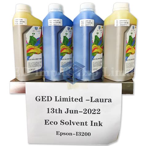 Ged Low Odor Cmyk Eco Solvent Ink For Epson Dx Dx Dx Xp I E