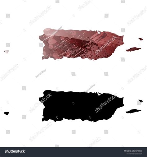 High Detailed Vector Map Puerto Rico Stock Vector (Royalty Free
