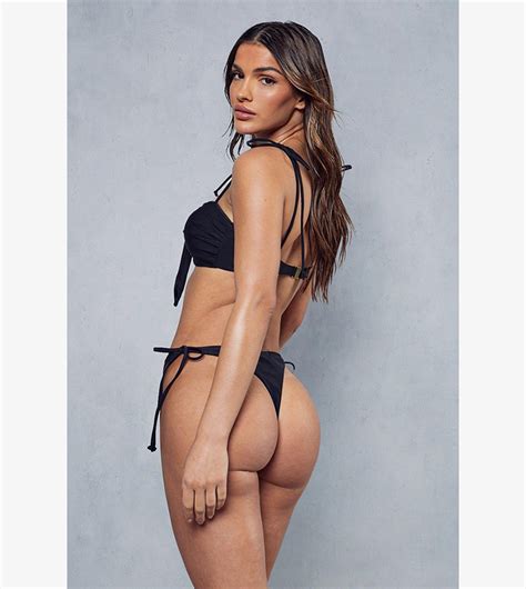 Buy Misspap Tie Side Thong Bikini Bottom In Black Thstreet Uae