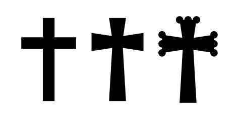 Silhouette De Crucifix Silhouette Cross Stock Illustrations 68892