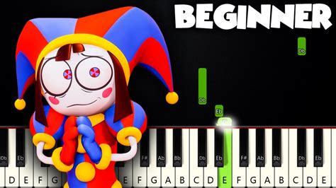 The Amazing Digital Circus Theme | BEGINNER PIANO TUTORIAL + SHEET