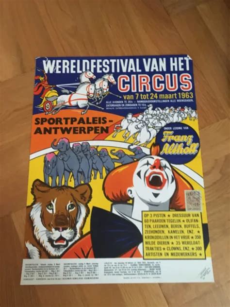 AFFICHE CIRQUE CIRCUS Zirkus Circo FRANZ ALTHOFF 1963 Superbe EUR 20 00