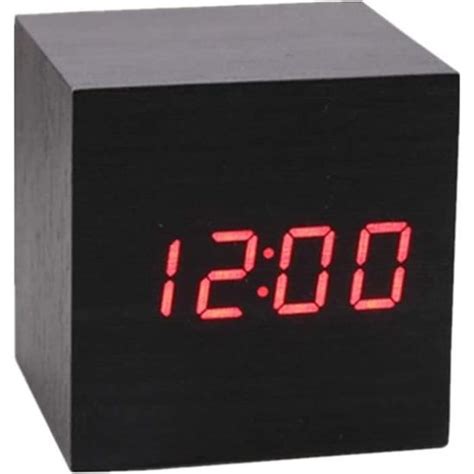 Liwi Digital Alarm Clock Radio Reveil Bois Commande Vocale Horloge En