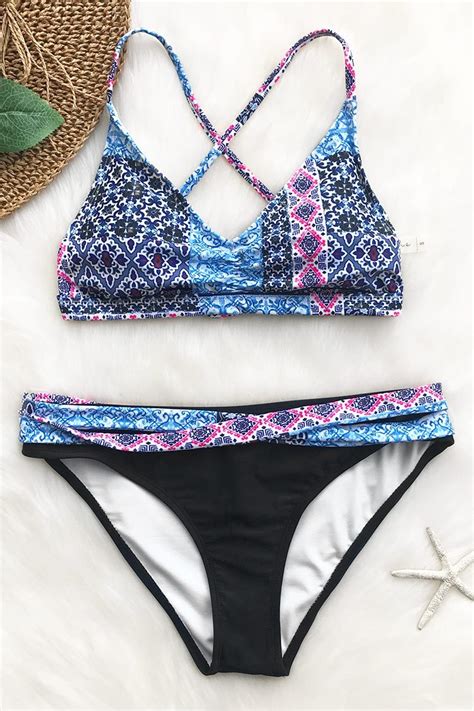 Cloud Iridescence Print Bikini Set