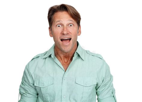 Shock Portrait And Amazed Man In A Studio With A Omg Wow And Wtf