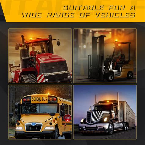 12 24v Led Truck Magnetic School Bus Warning Flashbeacon Police Lights
