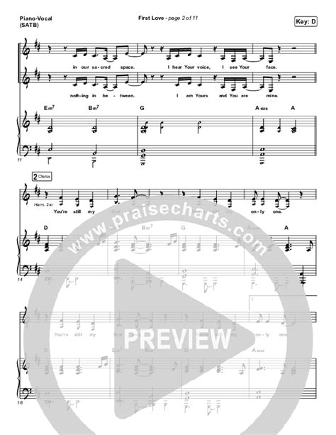 First Love Live Sheet Music Pdf Kari Jobe Praisecharts