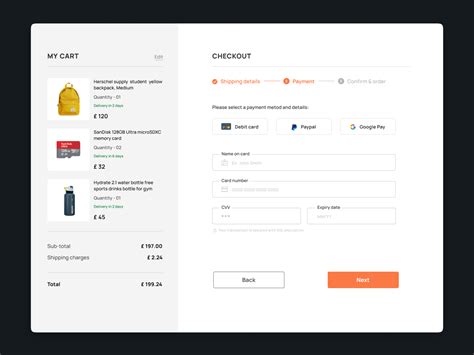 E Commerce Site Credit Card Checkout By Nikhil Marathi On Dribbble