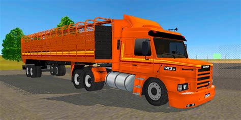 Skins Scania 113h E Boiadeiro Laranja Conjunto Top Skins Grand