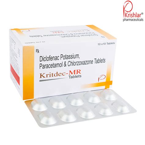 Diclofenac Potassium, Paracetamol & Chlorzoxazone Tablets Manufacturer ...