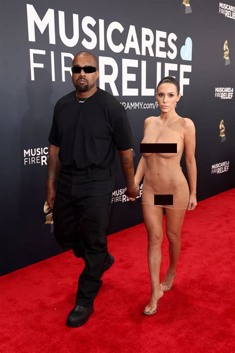 Kanye West S Wife Bianca Censori Shocks Grammys Red Carpet With Nude Look The Independent