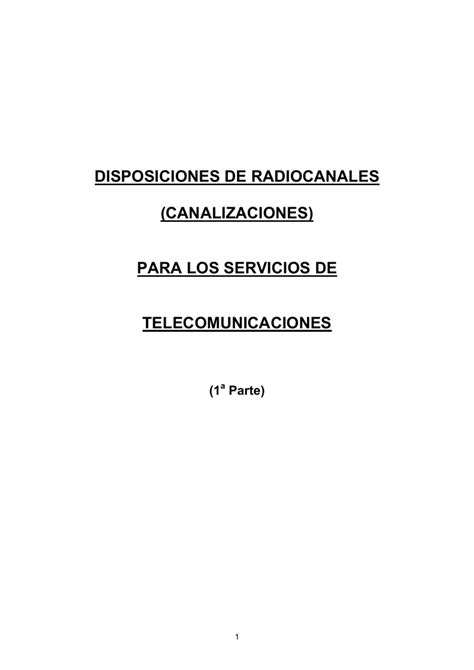 Canalizaciones Para Los Servicios De Telecomunicaciones