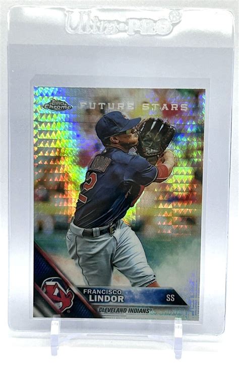 Topps Chrome Prism Refractor Francisco Lindor For Sale Online