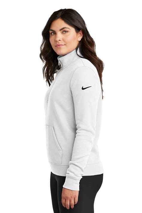 Nike Womens Club Fleece Sleeve Swoosh 12 Zip Product Sanmar