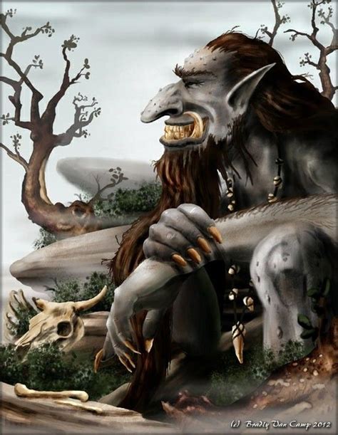 Mountain troll- Norse and Scandinavian folklore about a creature that dwells in isolated rocks ...