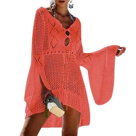 Bloomer Cache Couche Bikini Cover Up Videment Manches Vid Es Pour Dames Sexy Robe Style