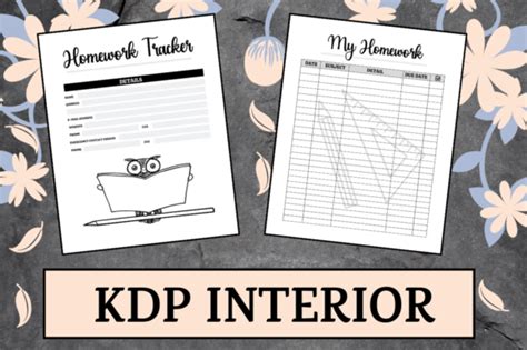 Homework Tracker Kdp Interior Graphic By Coco Sway · Creative Fabrica