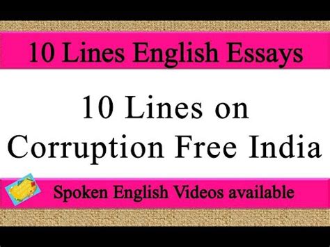 10 Lines On Corruption Free India Corruption Free India 10 Lines