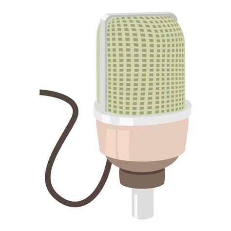 Retro Microphone Icon Cartoon Style 15040603 Vector Art At Vecteezy