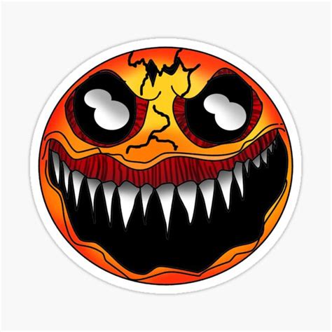 Wicked And Asymmetrical Evil Face Sticker For Sale By Tristral