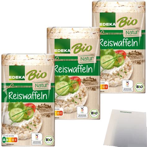 Edeka Bio Reiswaffeln Natur Ungesalzen Mit Sesam Verfeinert Er Pack