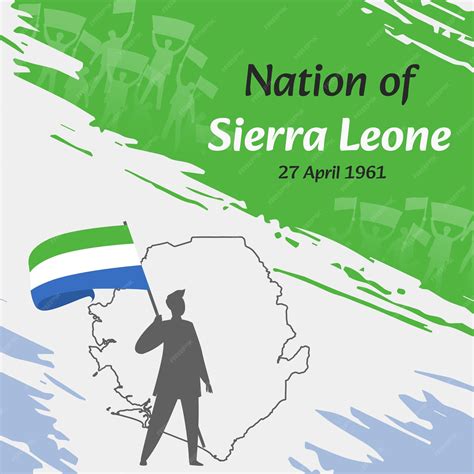 Premium Vector | Sierra leone independence day post design april 27th