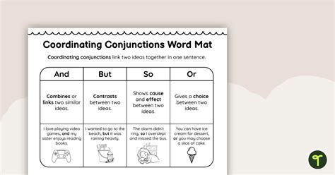 Coordinating Conjunction Worksheets