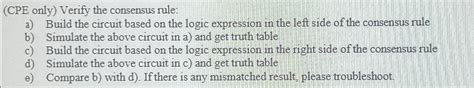 solved cpe  verify  consensus rulea build  cheggcom