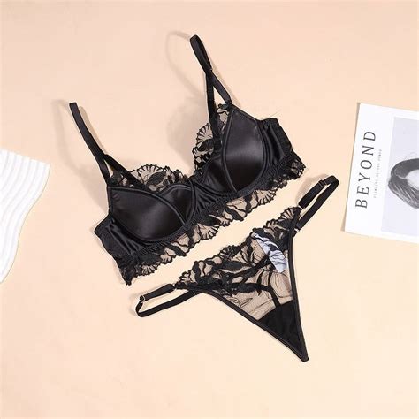 Generic French Sexy Underwear Women S Pure Desire Thin Cotton Lace Sexy Lingerie Big Chest Small
