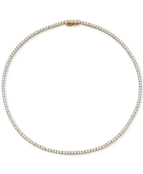 Eliot Danori 18k Gold Plated Cubic Zirconia 16 Tennis Necklace