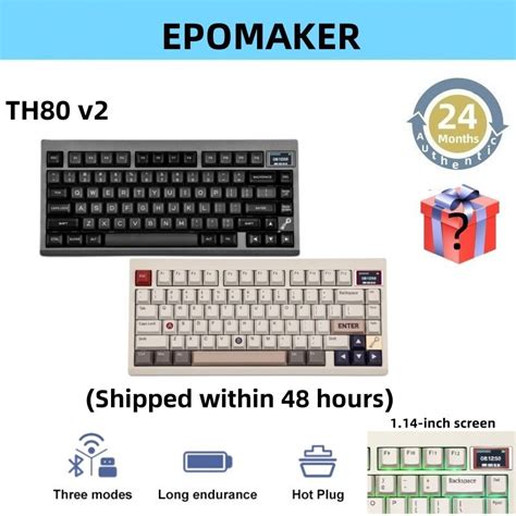 EPOMAKER TH80 V2 Shipped Within 48 Hours Customized Mechanical Keyboard Game Display Hot