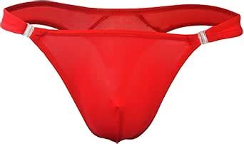 Iphree Men S Ice Silk Bikini Thongs G String Underwear T Back Low Rise Bugle Pouch Swimwear