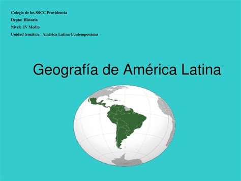 PPT Geografía de América Latina PowerPoint Presentation free download ID