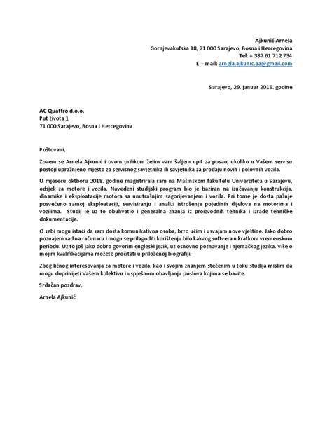 Motivaciono Pismo Pdf