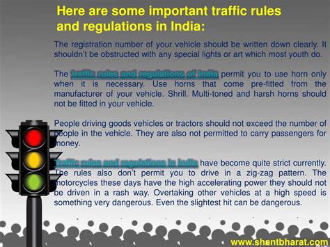 PPT - Traffic Rules and Regulations in Hindi- Shant Bharat PowerPoint