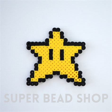 Super Mario Super Star Perler Pixel Art - Etsy